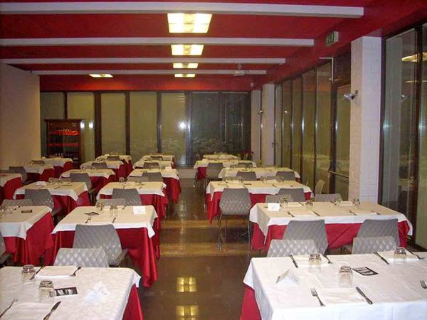 In the large dining room of Ristorante La Gabinella