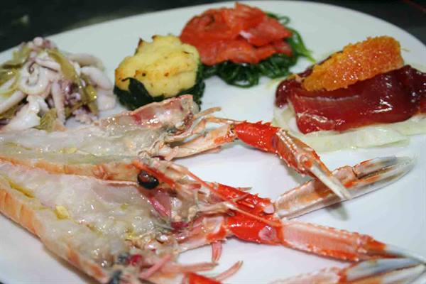 A delicious fish dish at Ristorante Botero
