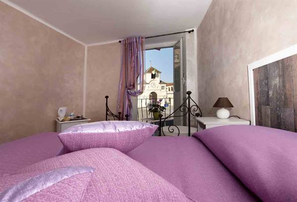 Our room with a view of the Clock Tower at the Convito della Venaria
