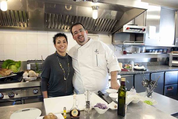 Lucia Basta and Christian Contu, owners of Il Convito della Venaria