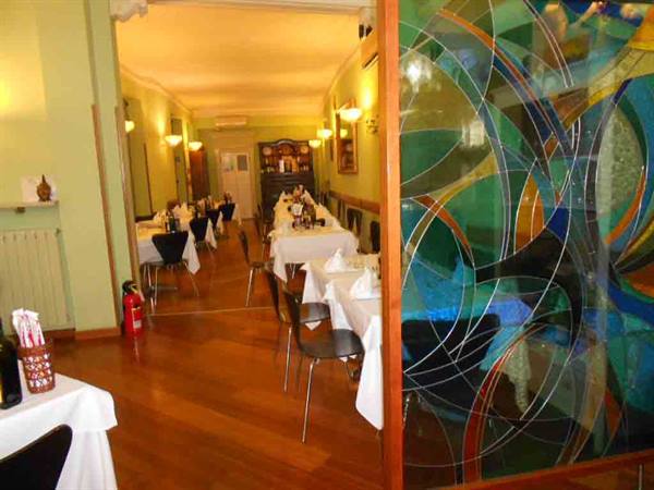 In the dining room of the Hotel Ristorante Castello
