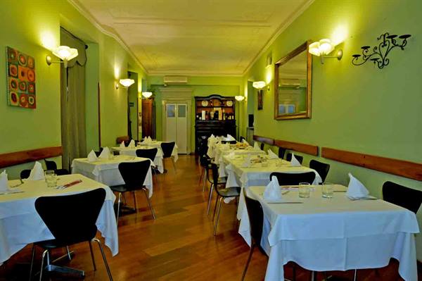 In the dining room of the Hotel Ristorante Castello