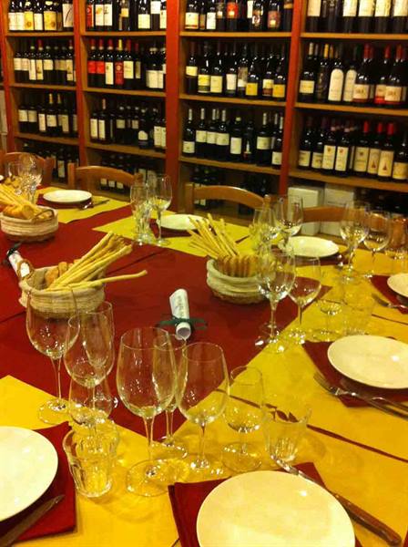 At the table at Trattoria La Casa di Bacco