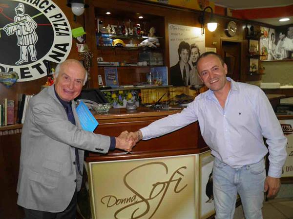 At Ristorante Donna Sofì: Antonio Lubrano with the owner Piero Milione