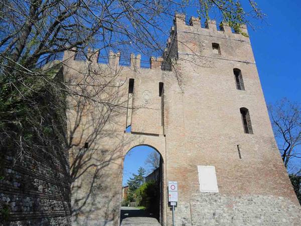 The ancient portal of the castle