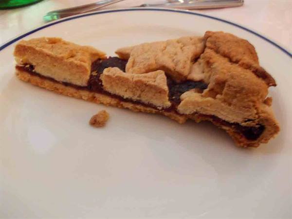 A slice of homemade tart