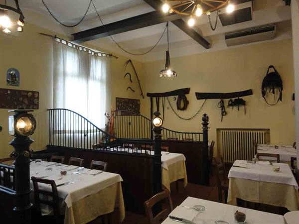 In the dining room of Ristorante La Scuderia