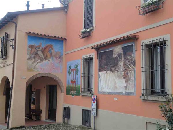 Some of the many painted walls