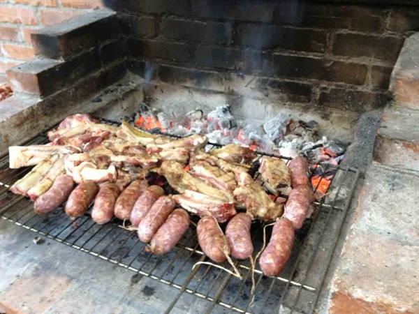 Barbecue at the outdoor grill of Ristorante Borgo Antico