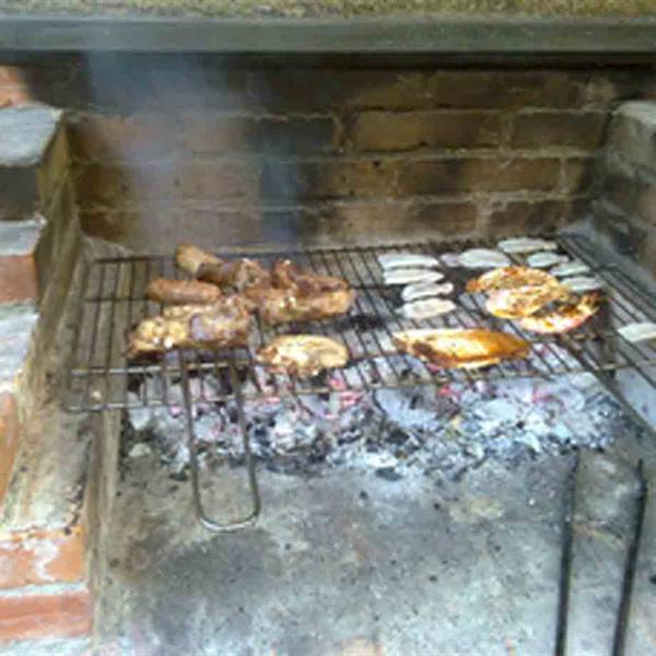 Barbecue at the outdoor grill of Ristorante Borgo Antico