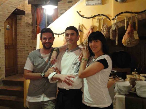 The staff of the Taverna dei Tre Mori