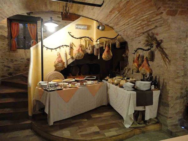 The cheese shop at the Taverna dei Tre Mori