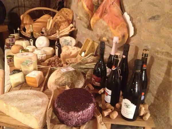 Huge selection of cheeses at the cheese shop