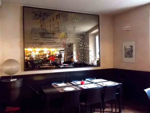 In the dining room of Ristorante Muntà di Ratt
