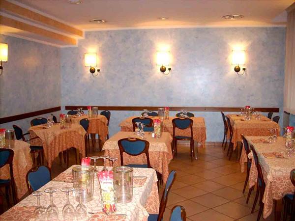 In the dining room of Ristorante Da Maiuccia in Vigevano