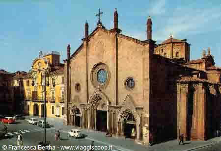 An old photo of the Collegiate Church of San Secondo
