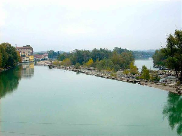 The Dora river in Ivrea