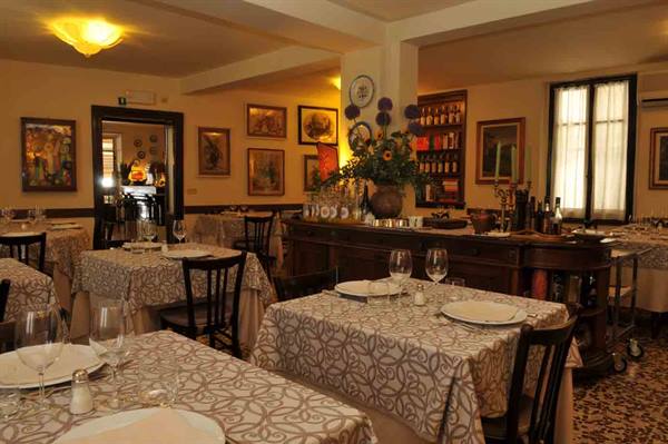 In the dining room of the Ristorante Guado