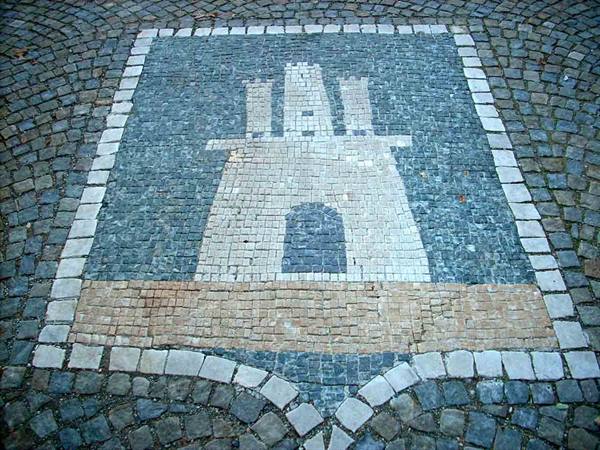 A mosaic on the road
