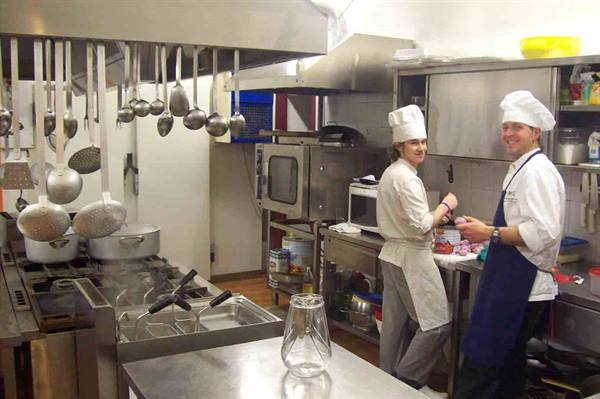 Antica Osteria, the kitchen