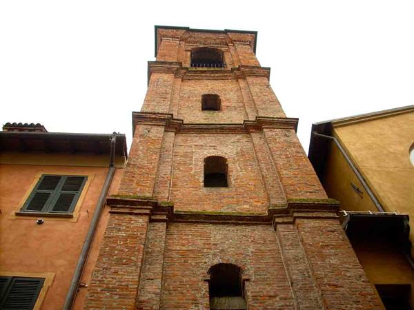 The bell tower of the Collegiate Church of Santa Maria Maggiore