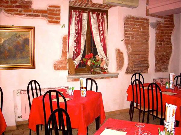 In the dining room of the Albergo Ristorante Milano