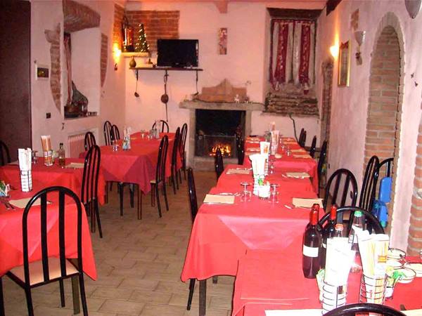 In the dining room of the Albergo Ristorante Milano