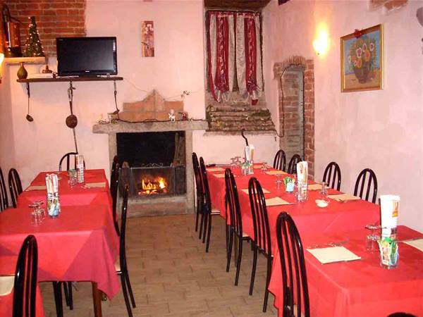 In the dining room of the Albergo Ristorante Milano