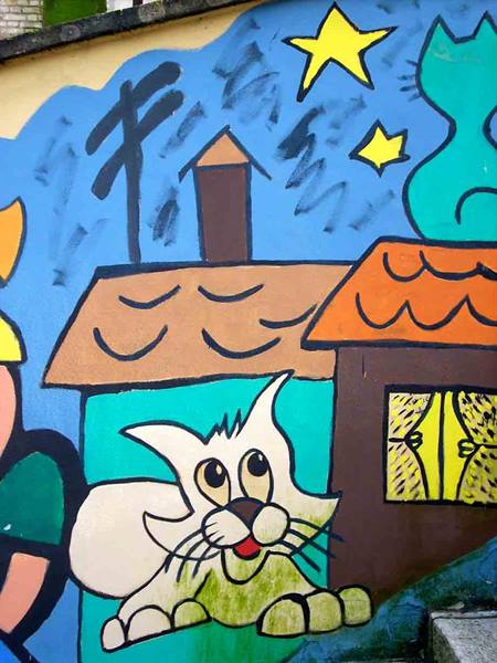 Graffiti made by the kids of the Oratory