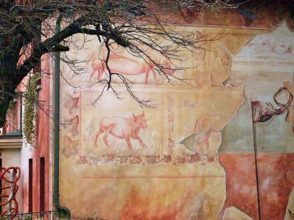 Ristorante Porcospino, frescoes by Ennio Chiri