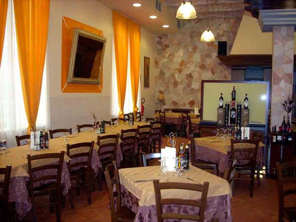 In the dining room of Ristorante Al Rioco