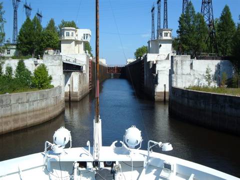 The first of the 17 locks