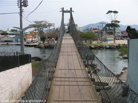 Walking on the suspension bridge