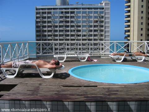 At the top of the hotel