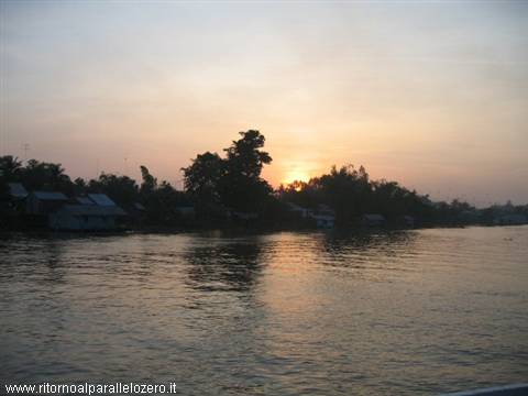 Sunset on the Mekong