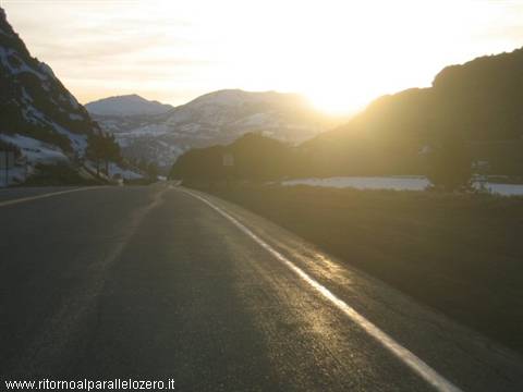 Driving along the Sierra Nevada