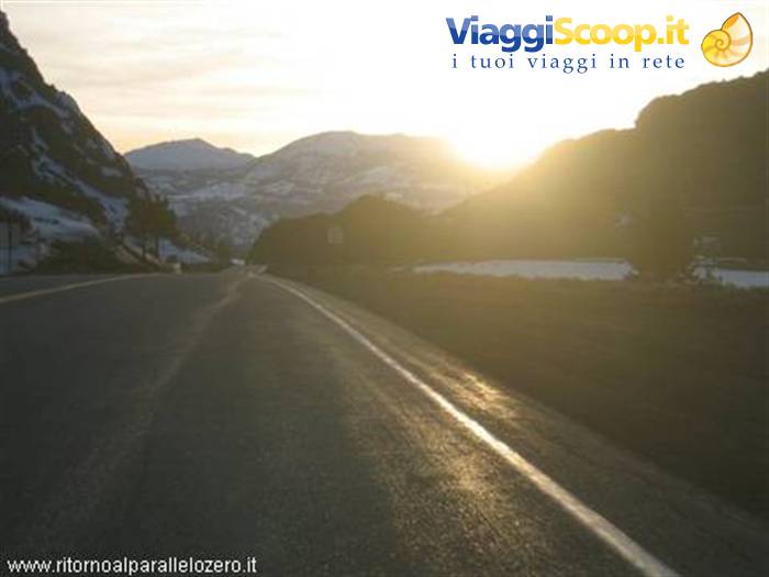Driving along the Sierra Nevada