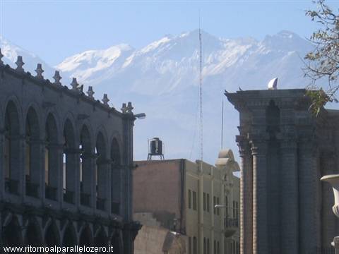 Towered over by the Andes