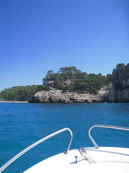 by boat... towards the blue