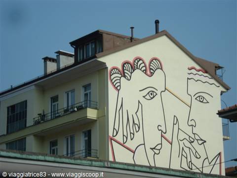 Contemporary frescoes on the walls