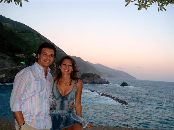 The sea in the background..of Monterosso