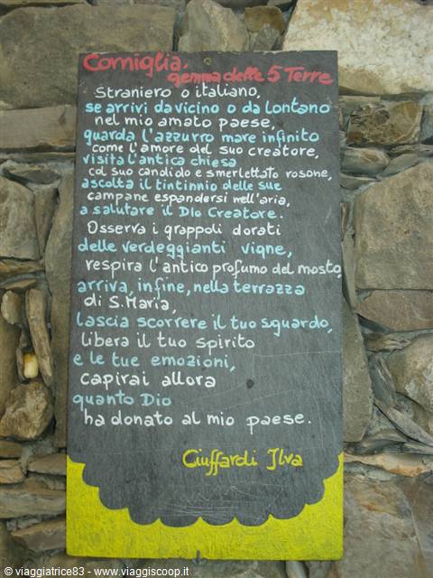 words of Corniglia