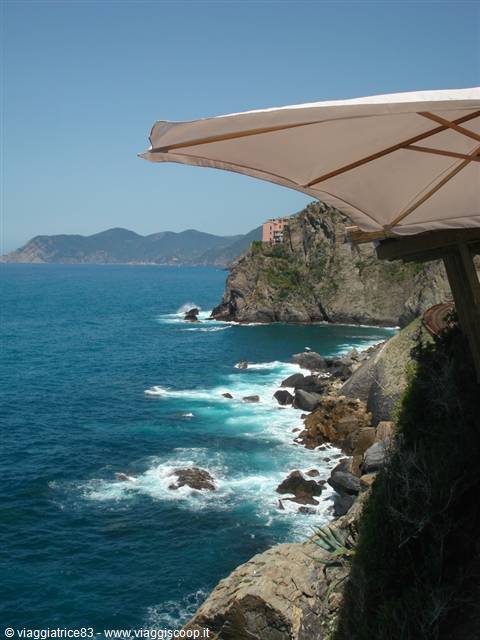 Sheer drop over the sea.. end of Riomaggiore