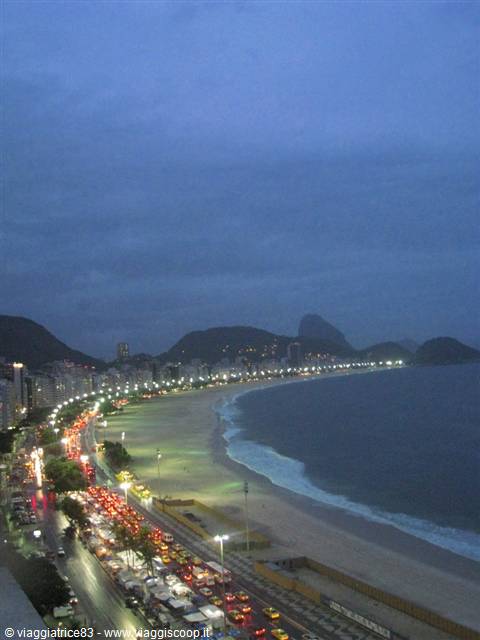 Splendid view over Copacabana from the Miramar Palace in Rio de Janeiro
