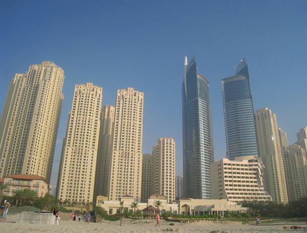 Oasis Beach Tower (the two blue towers)