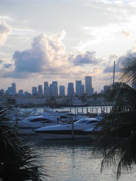 Sunset .. Miami beach at the Marina