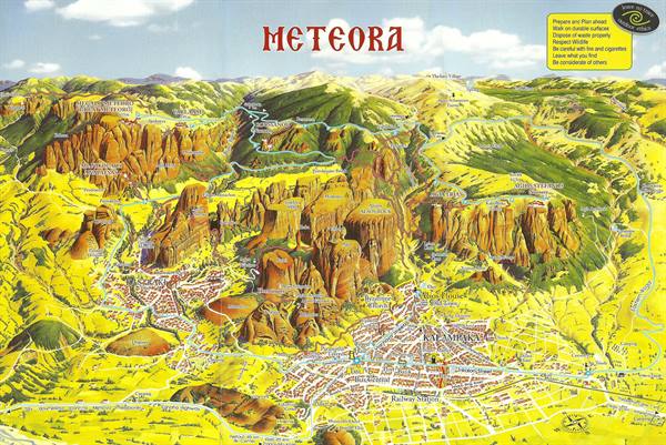 Map of the Meteora