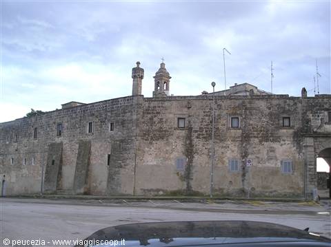 a glimpse of the monastery from outside