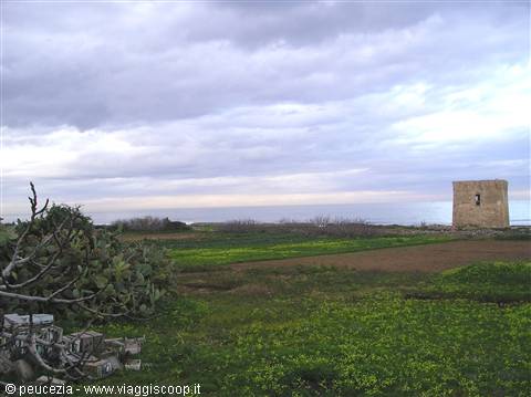the countryside and the sea near San Vito