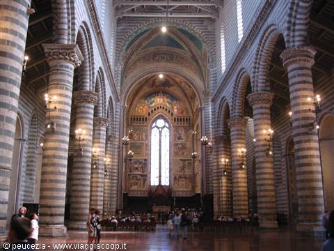 inside the Orvieto cathedral